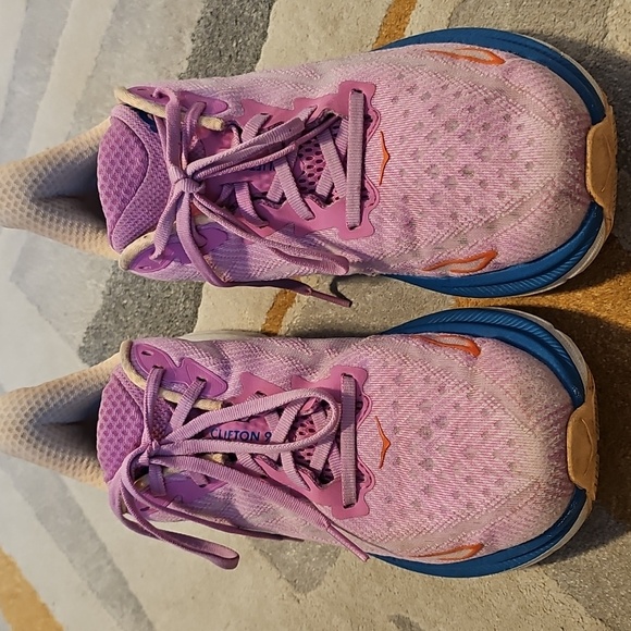 Hoka Women's Pink and Blue Athletic Shoes - Picture 2 of 11